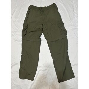 Rugged Exposure Womens Medium Olive Green Convertible Zip Off Cargo Hiking Pants